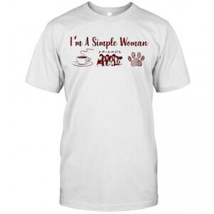 Im A Simple Woman Coffee Friends Paw Dog T-Shirt